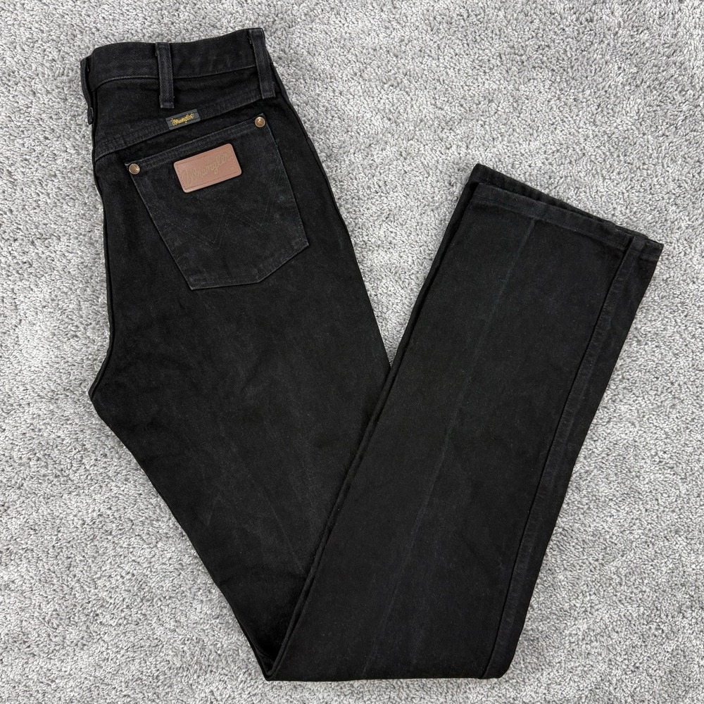 Vintage Wrangler Jeans Men's 31x38 Black Made In USA Western Cowboy 13MWZWK